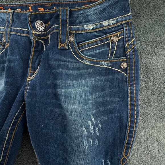 Rock Revival Patti Boot Cut Women's Denim Jeans Size 28 Adult Embellished Grunge - Picture 3 of 16